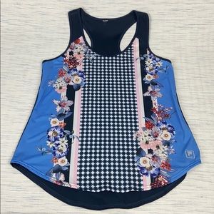 Fila Sport checkered floral Racerback tank